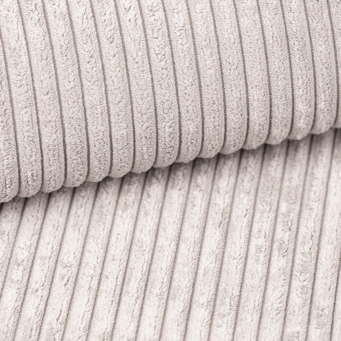 Canapé d'angle modulaire Yuma avec pouf en Côtelé