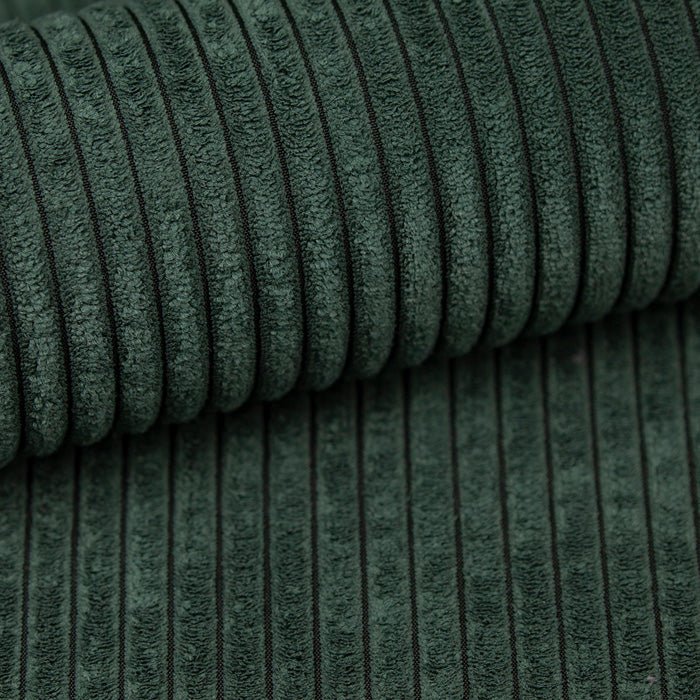 Canapé d'angle modulaire Yuma avec pouf en Côtelé