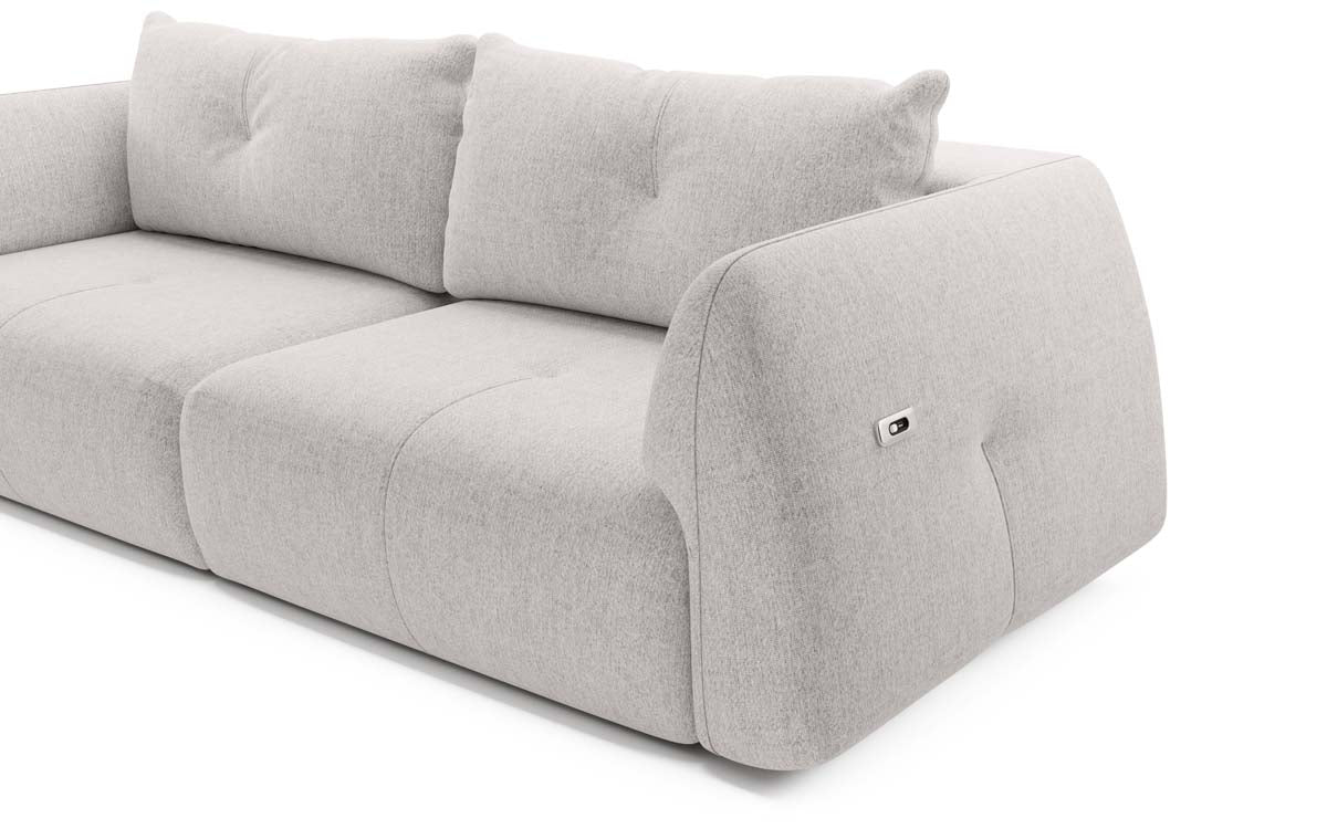 Canapé designer Camira avec fonction couchage électrique