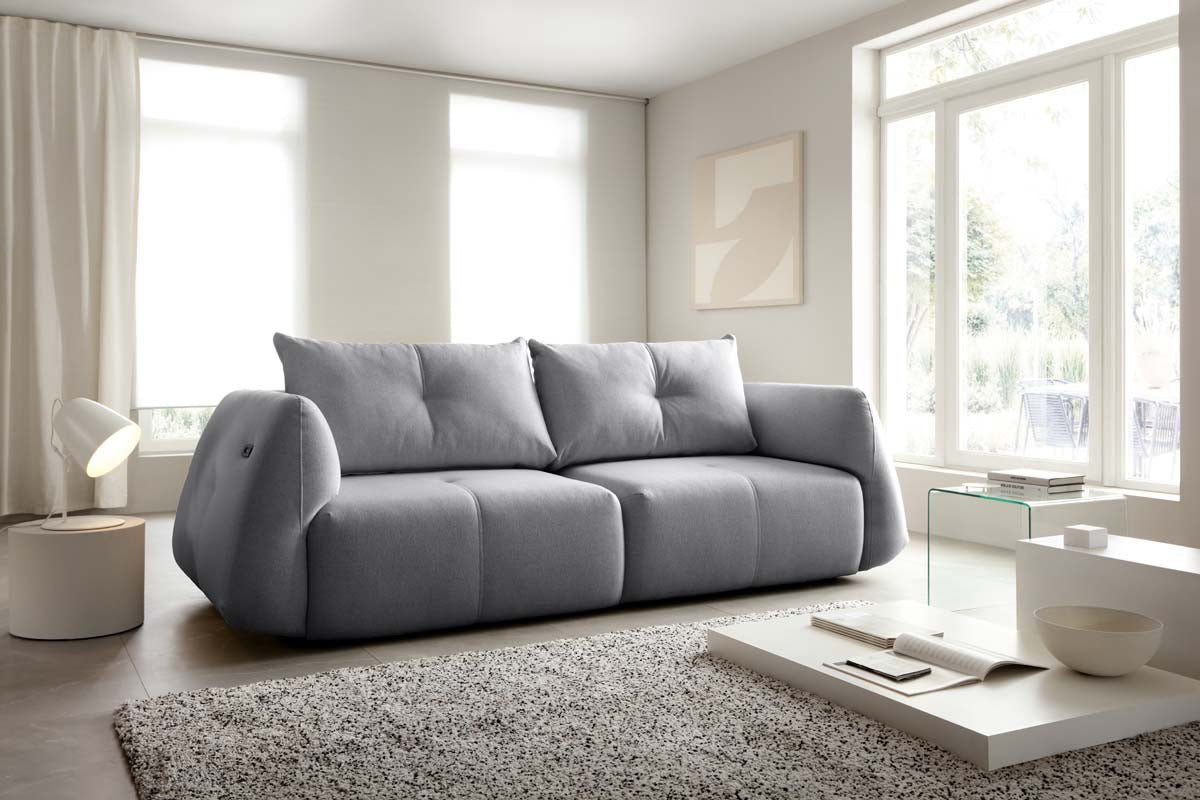 Canapé designer Camira avec fonction couchage électrique