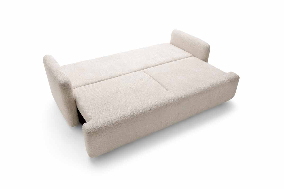 Canapé designer Celiné Bouclé avec fonction couchage et espace de rangement