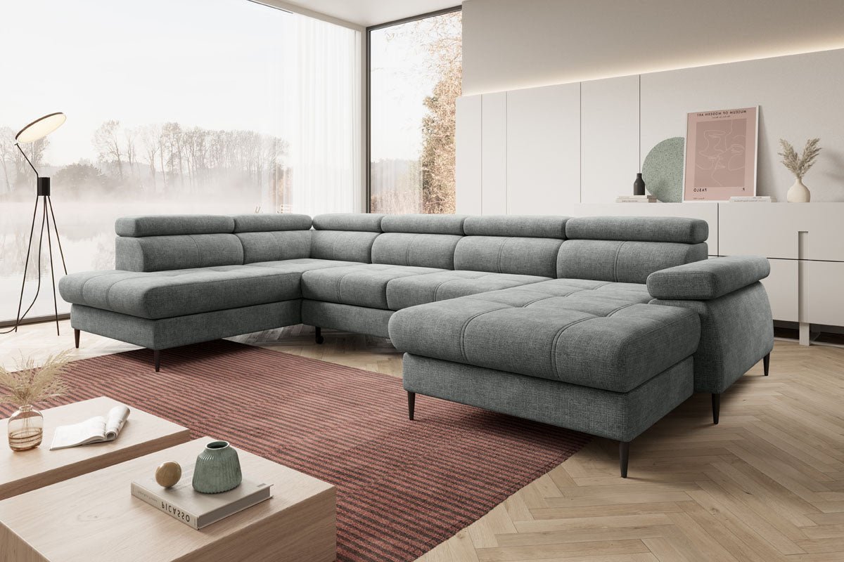 Canapé designer Cordoba III avec fonction couchage et rabattable