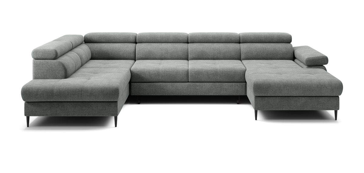 Canapé designer Cordoba III avec fonction couchage et rabattable