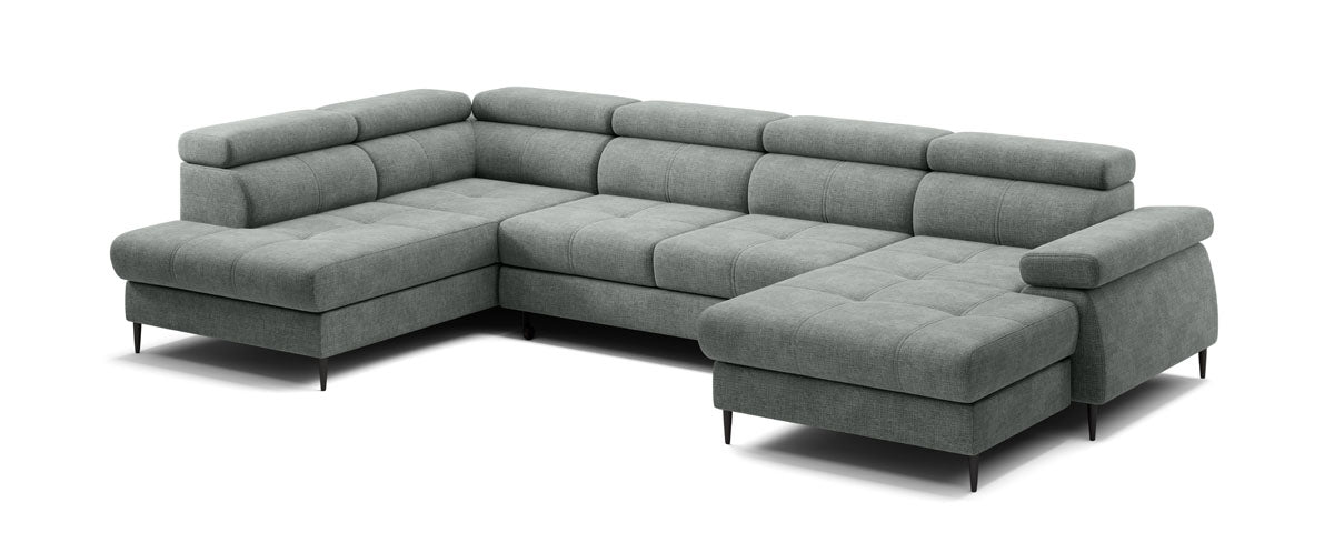 Canapé designer Cordoba III avec fonction couchage et rabattable