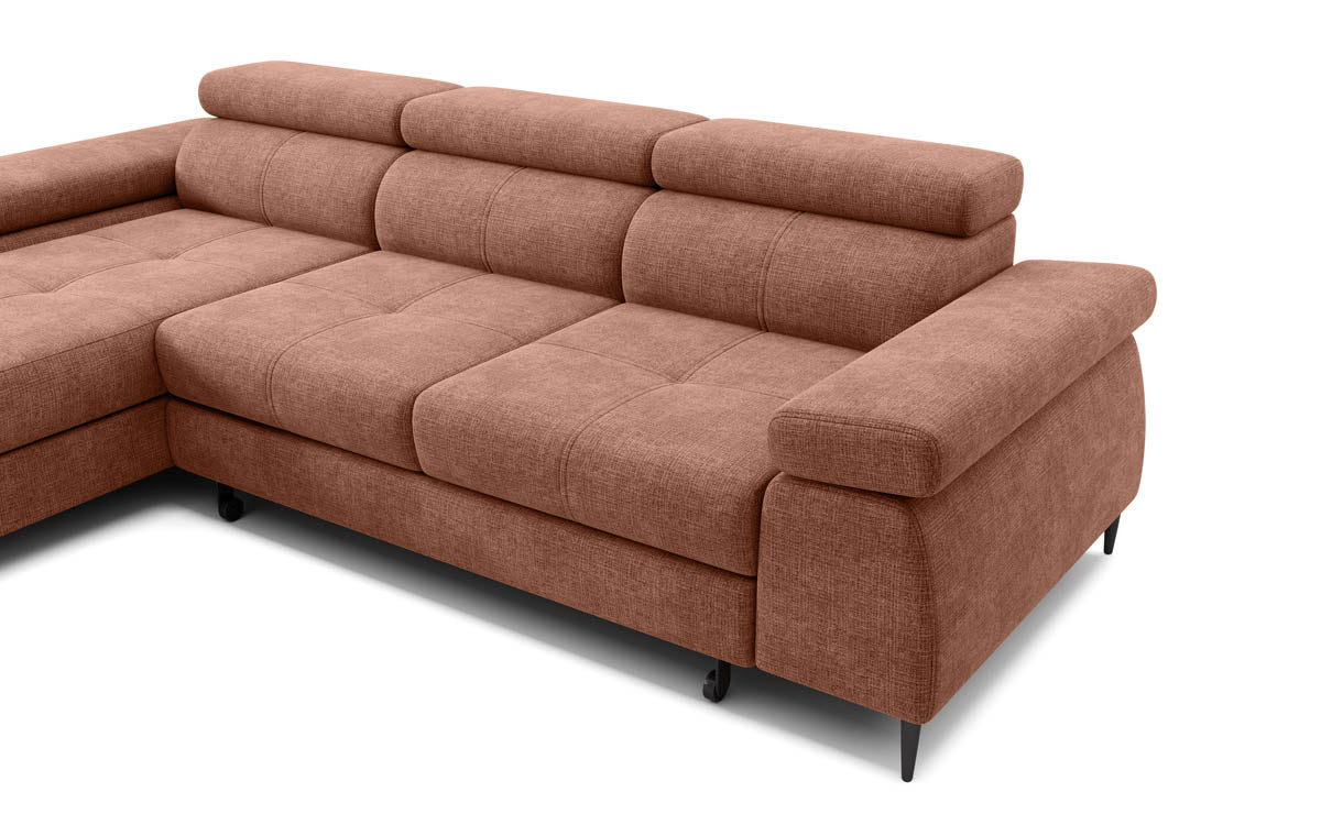 Canapé designer Cordoba I avec fonction couchage et rabattable