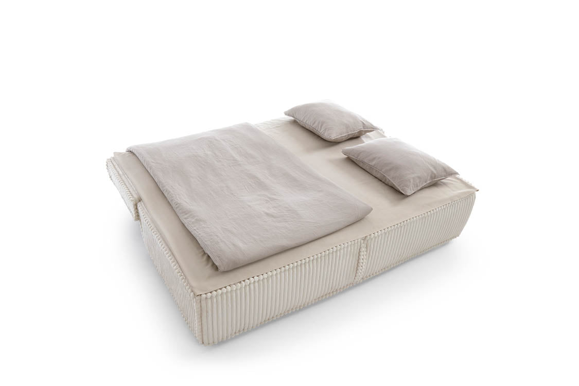 Designer sofa, with sleeper function and storage box