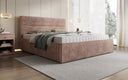 Lit rembourré design Merry en Côtelé avec espace de rangement