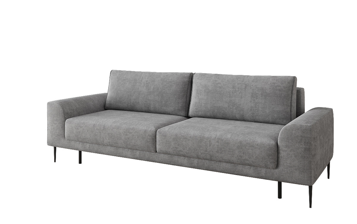 Canapé design 3 places Bloom en Côtelé avec fonction couchage et espace de rangement