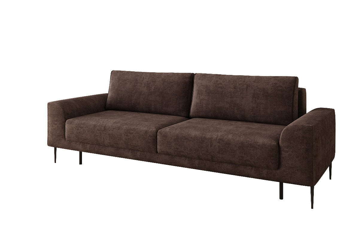 Canapé design 3 places Bloom en Côtelé avec fonction couchage et espace de rangement