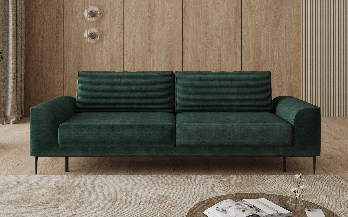 Canapé design 3 places Bloom en Côtelé avec fonction couchage et espace de rangement