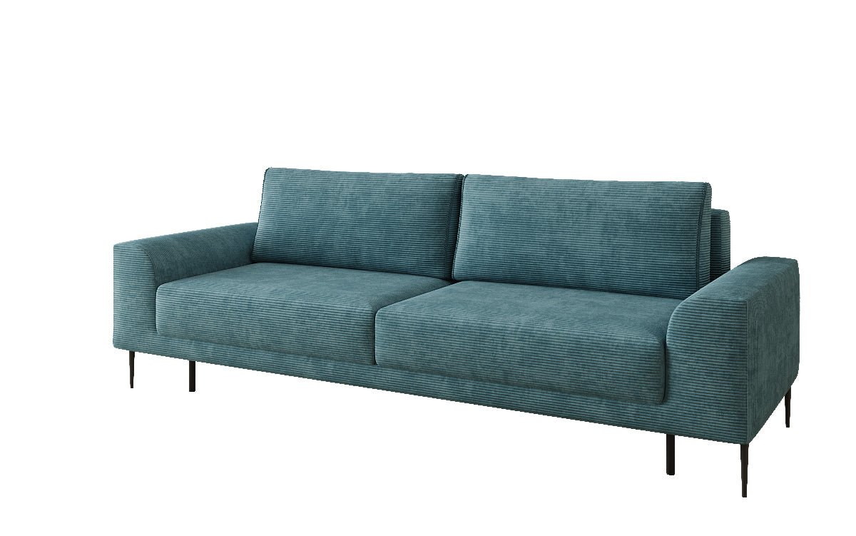 Canapé design 3 places Bloom en Côtelé avec fonction couchage et espace de rangement