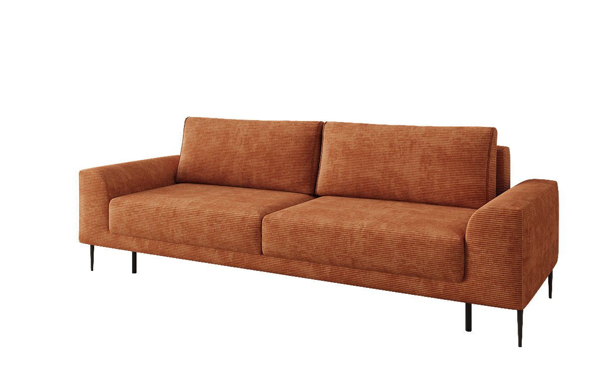 Canapé design 3 places Bloom en Côtelé avec fonction couchage et espace de rangement