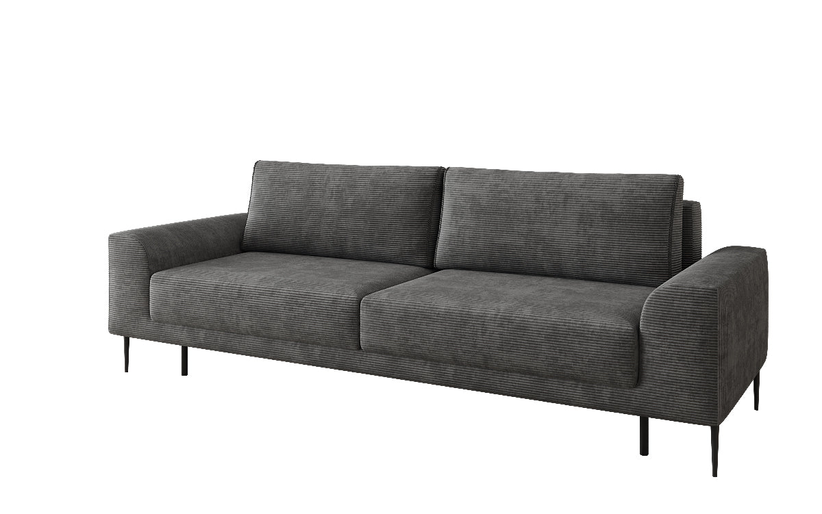 Canapé design 3 places Bloom en Côtelé avec fonction couchage et espace de rangement