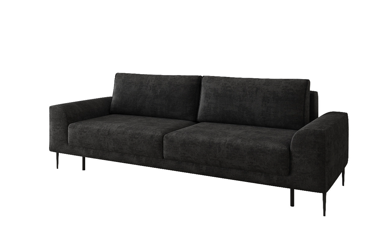 Canapé design 3 places Bloom en Côtelé avec fonction couchage et espace de rangement