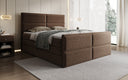 Lit boxspring Viola en tissu structuré avec espace de rangement