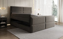 Lit boxspring Viola en tissu structuré avec espace de rangement