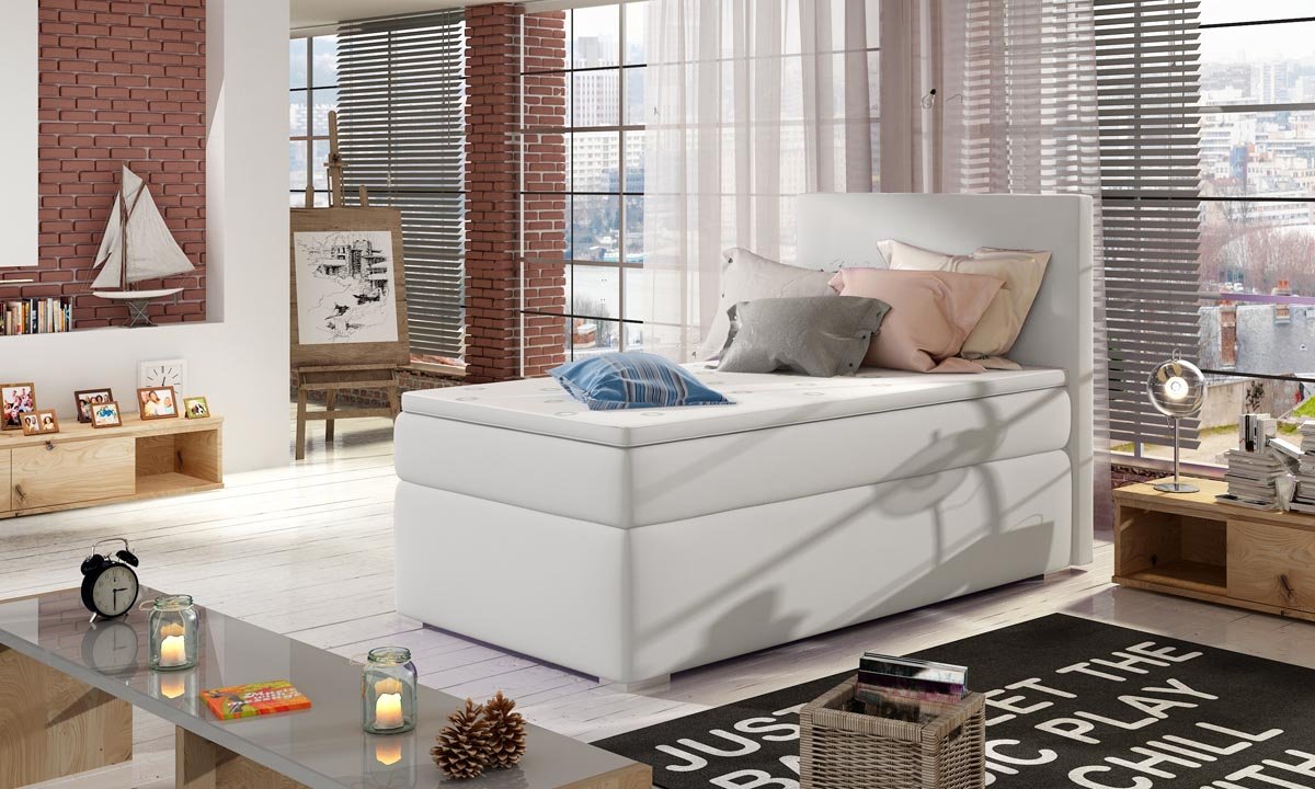 Lit boxspring Relio 90x200 avec espace de rangement