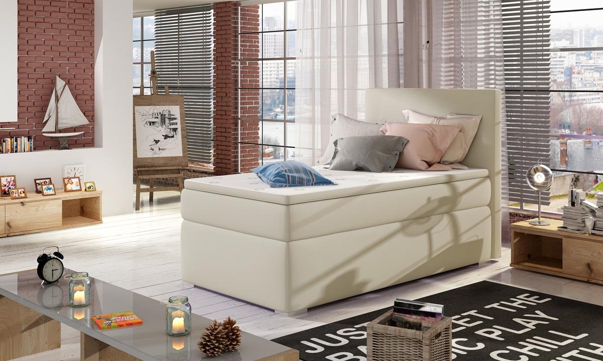 Lit boxspring Relio 90x200 avec espace de rangement