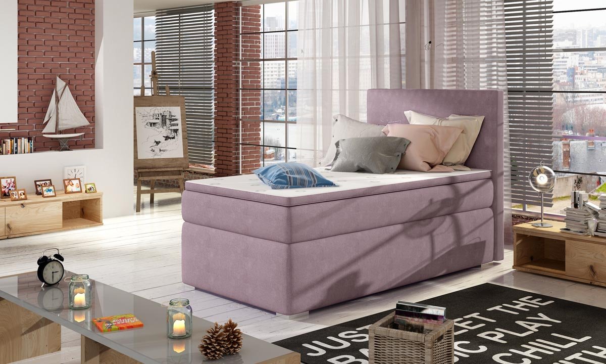 Lit boxspring Relio 90x200 avec espace de rangement