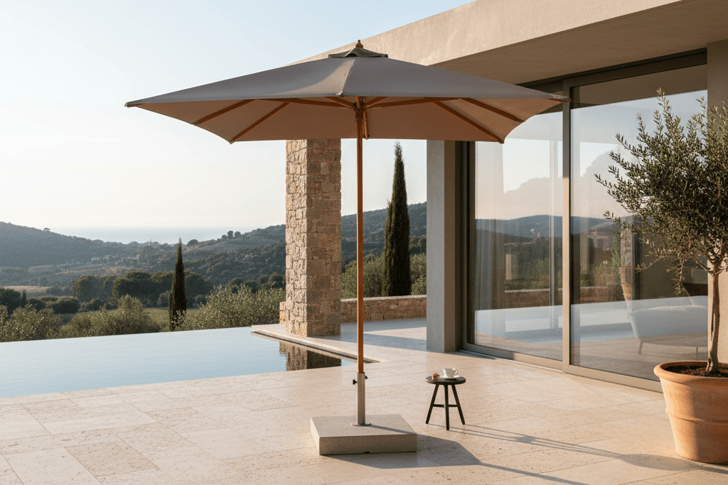 Sonnenschirm Toscana 300x300 mit Holzgestell