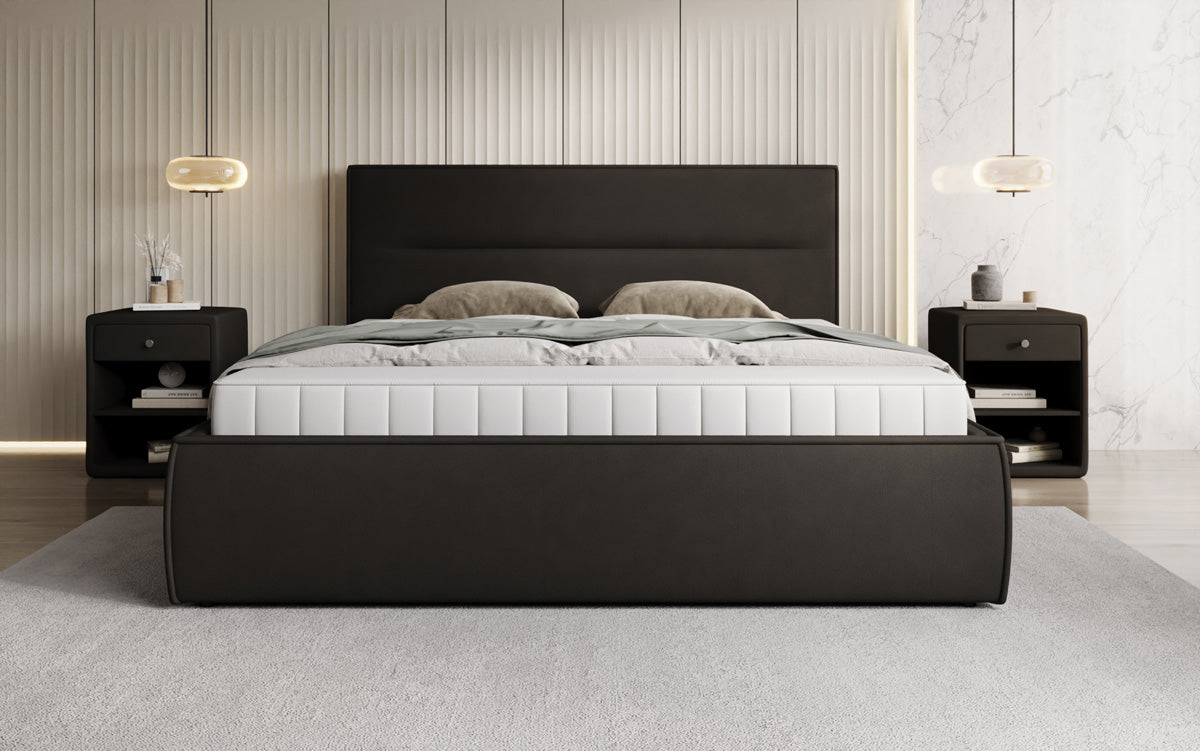 Designer gestoffeerd bed Merry Stof met opbergruimte