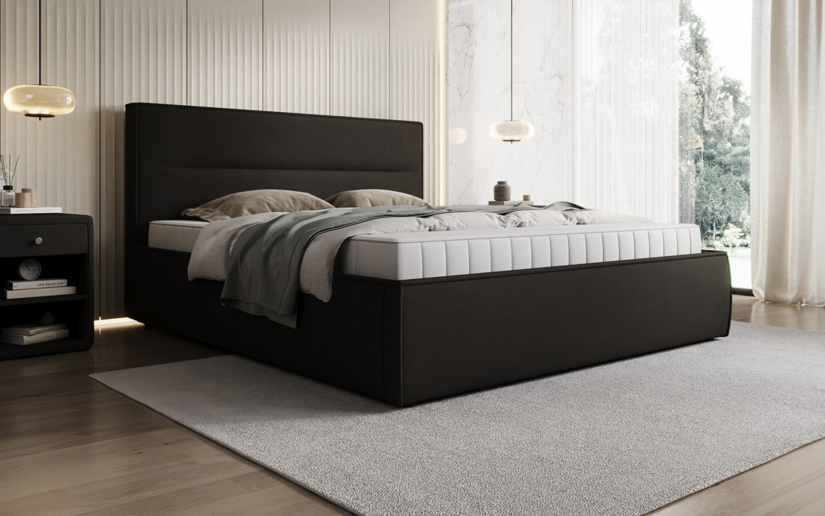 Designer gestoffeerd bed Merry Stof met opbergruimte