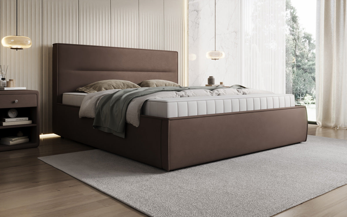 Designer gestoffeerd bed Merry Stof met opbergruimte