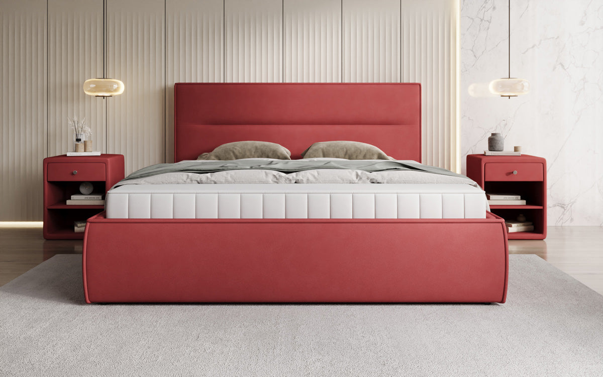 Designer gestoffeerd bed Merry Stof met opbergruimte