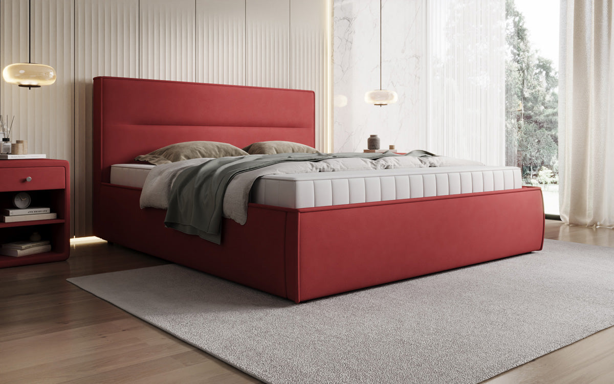 Designer gestoffeerd bed Merry Stof met opbergruimte