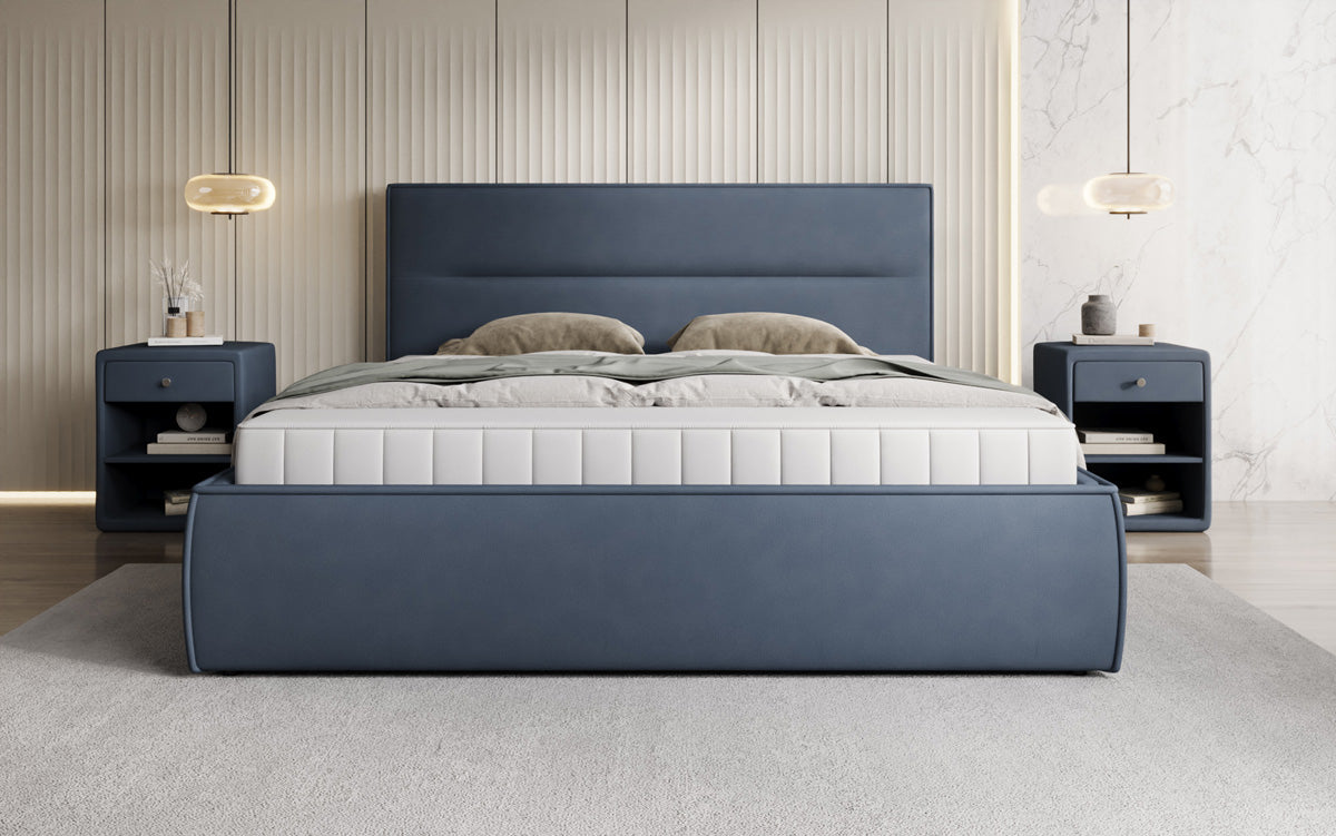 Designer gestoffeerd bed Merry Stof met opbergruimte