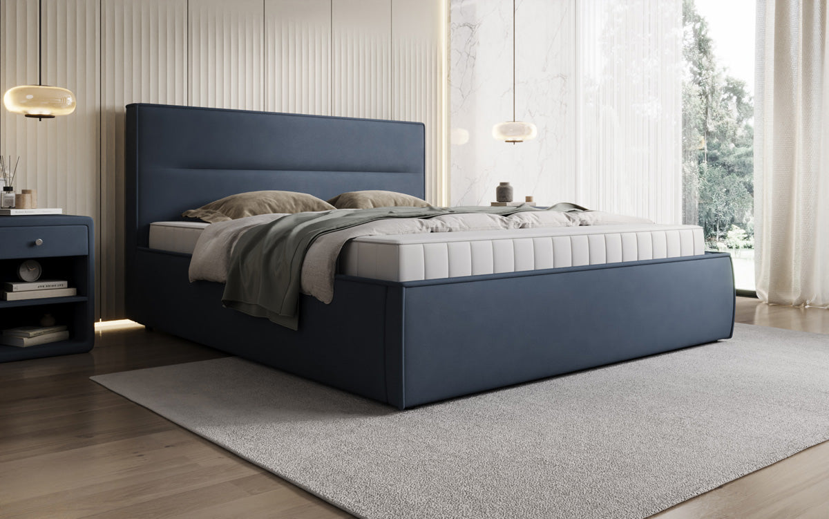 Designer gestoffeerd bed Merry Stof met opbergruimte