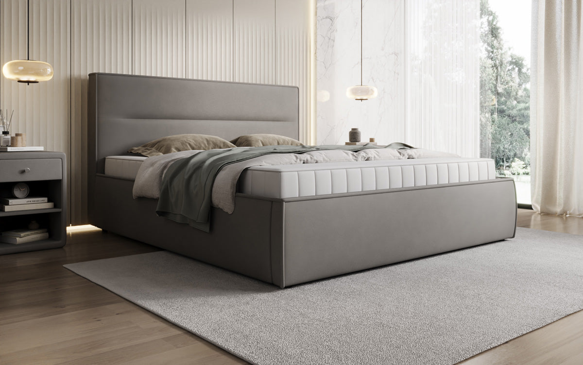 Designer gestoffeerd bed Merry Stof met opbergruimte