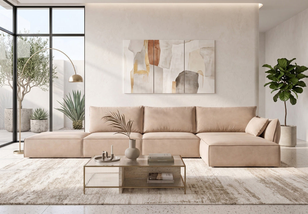 Designer Sofa Nuvola L Open in Samt