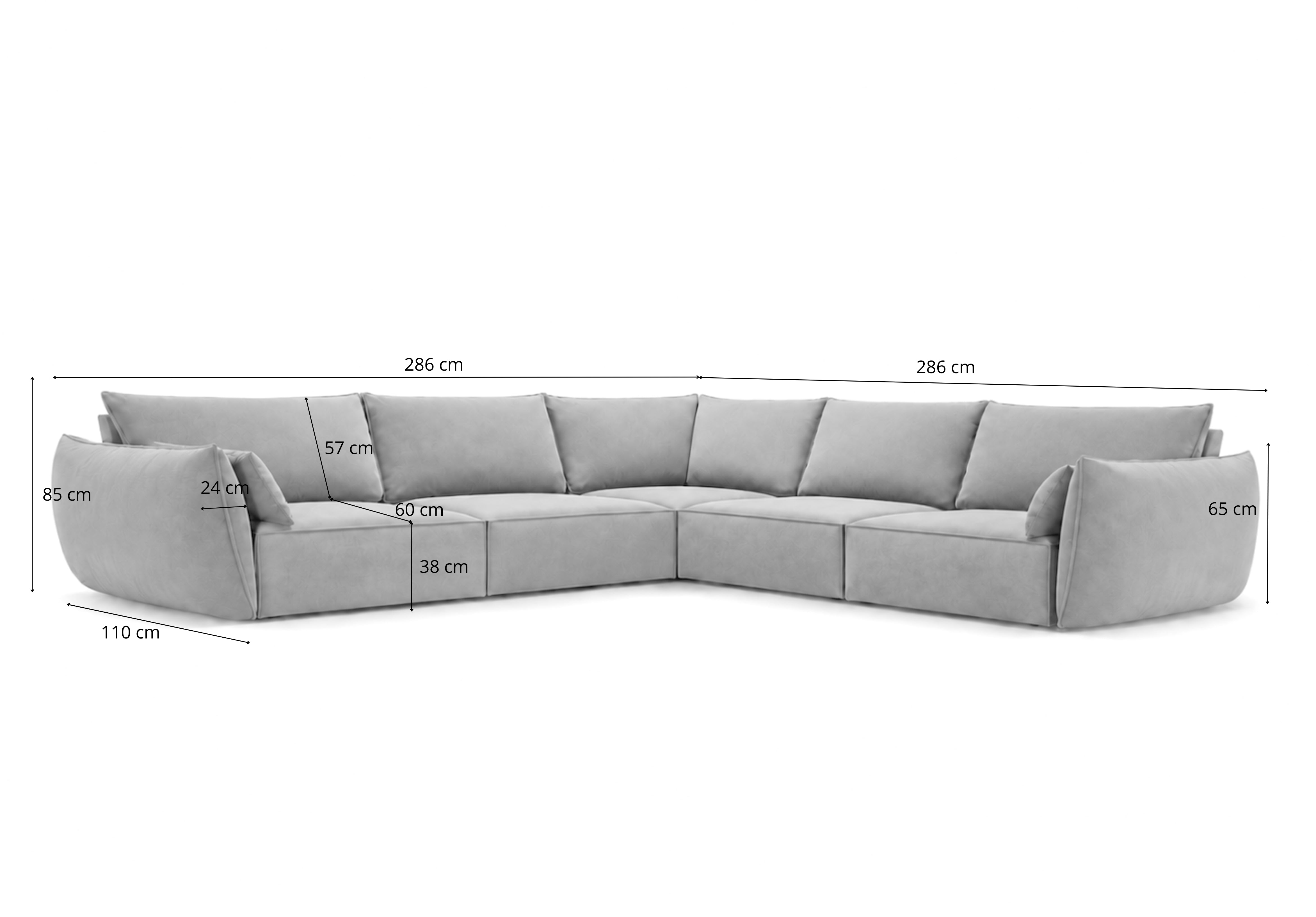 Designbank Nuvola L Maxi in Fluweel