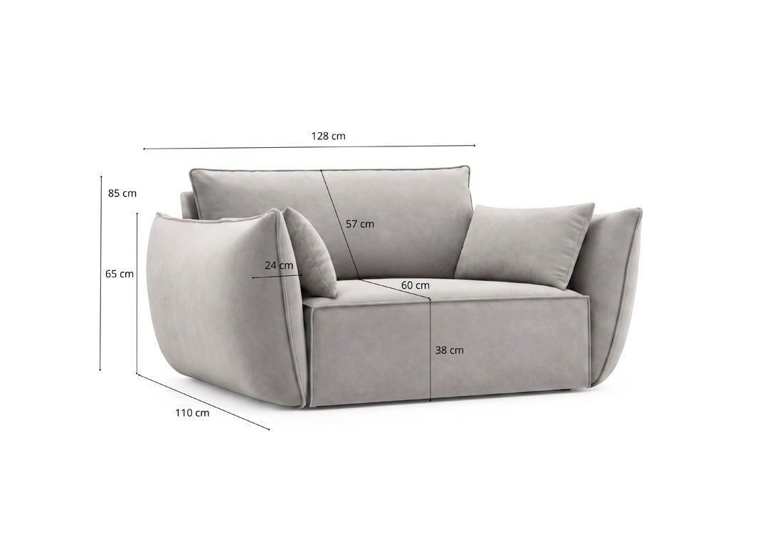 Designfauteuil Nuvola in Fluweel