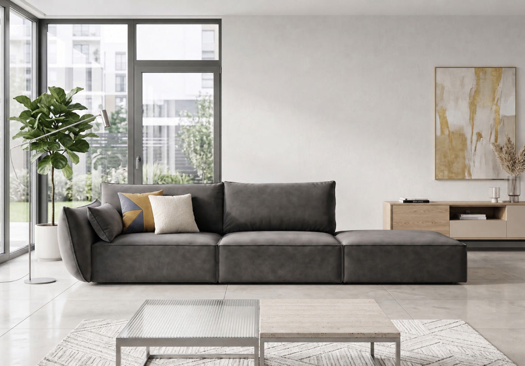 Designerbank chaise longue Nuvola in Fluweel