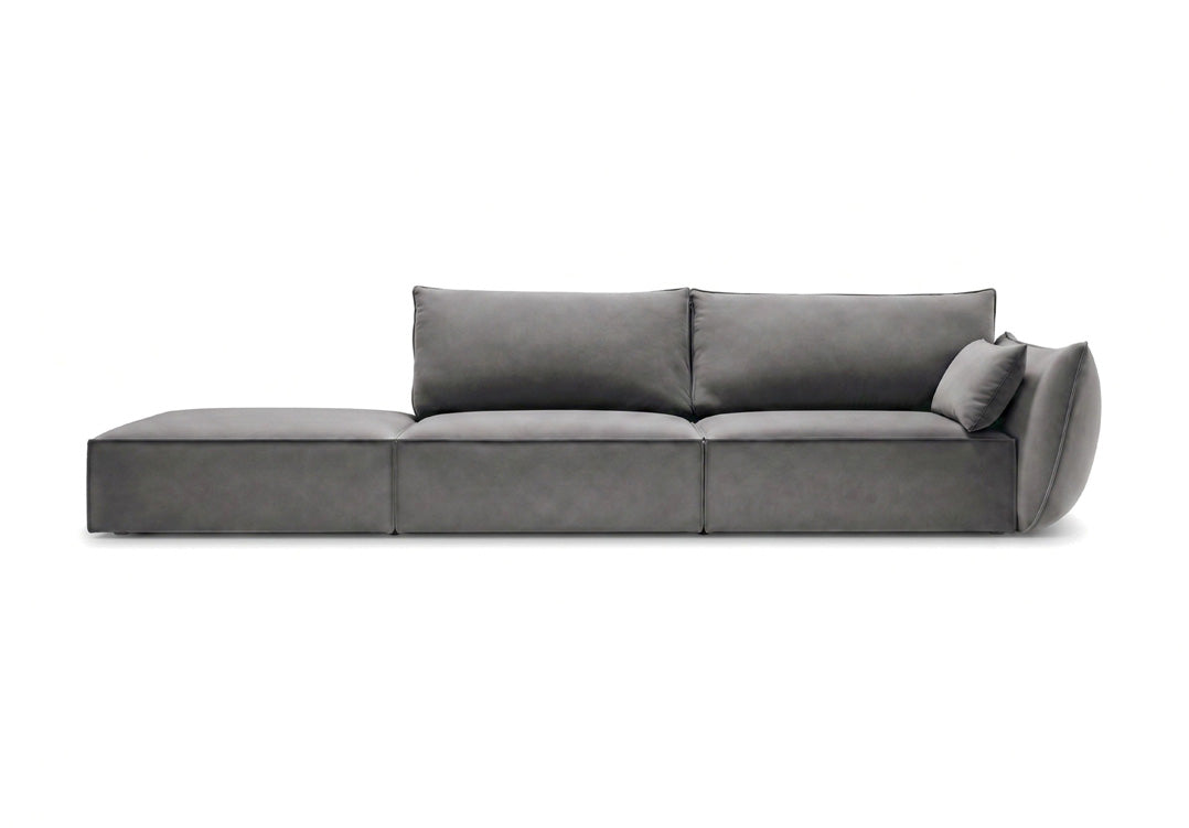 Designerbank chaise longue Nuvola in Fluweel