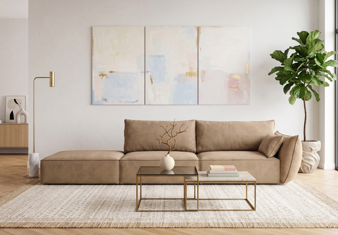 Designerbank chaise longue Nuvola in Fluweel