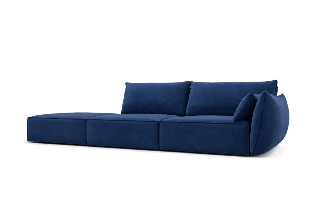 Designerbank chaise longue Nuvola in Fluweel
