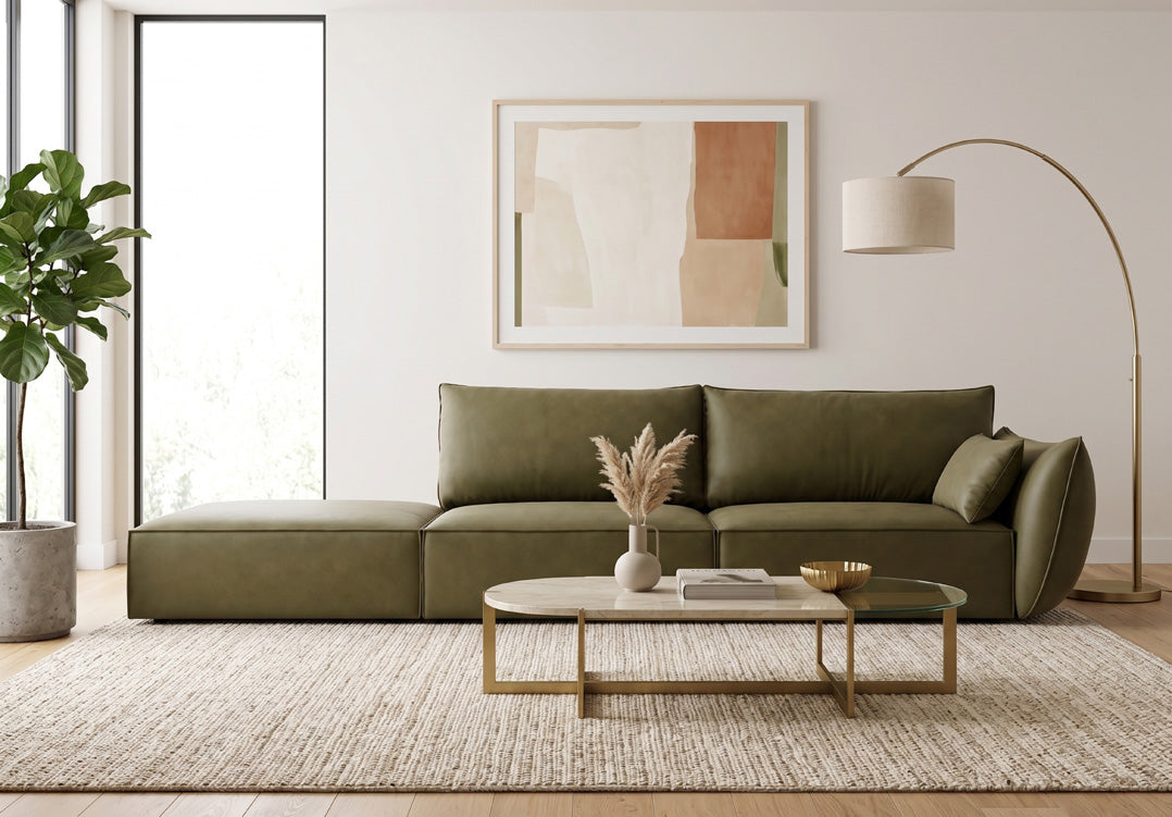 Designerbank chaise longue Nuvola in Fluweel