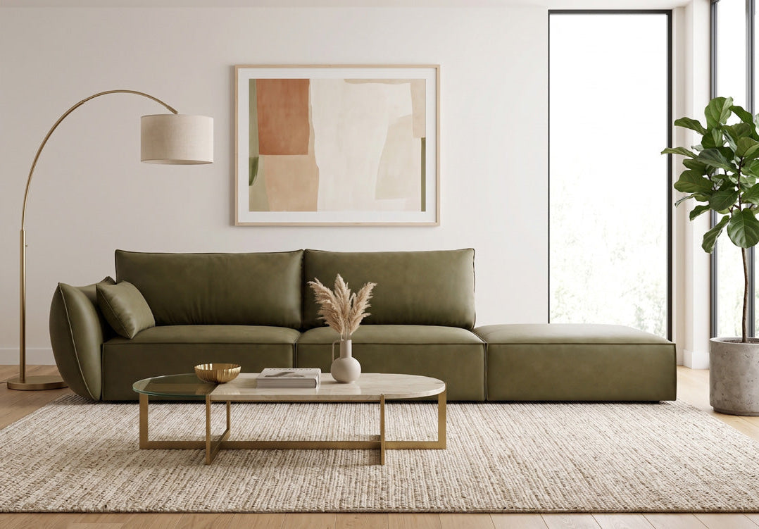 Designerbank chaise longue Nuvola in Fluweel