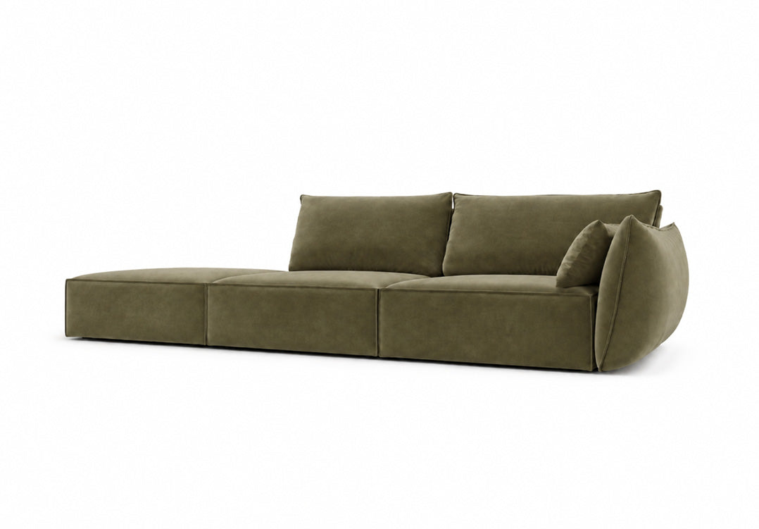 Designerbank chaise longue Nuvola in Fluweel