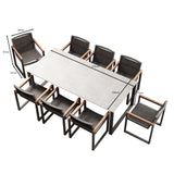 Vayla Dining – Esstisch-Set mit 8 Sesseln & Tisch in Betonoptik | Aevora™ Kollektion