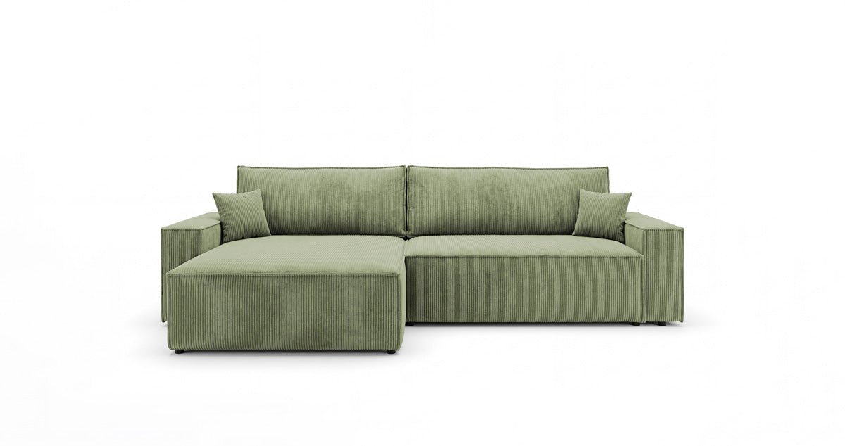 Designer Sofa Vienna mit Schlaf- und Klappfunktion in Cord