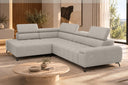 Ecksofa Volo in Chenille Beige, Ottomane links – Ansicht 4