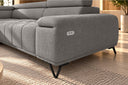 Ecksofa Volo in Chenille Grau, Ottomane links – Ansicht 5