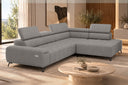 Ecksofa Volo in Chenille Grau, Ottomane rechts – Ansicht 4