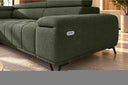 Ecksofa Volo in Chenille Grün, Ottomane links – Ansicht 5