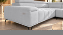 Ecksofa Volo in Chenille Hellgrau, Ottomane rechts – Ansicht 5