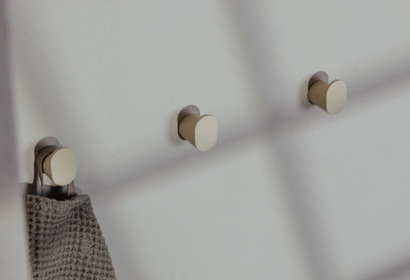 Kapstok/Kledinghaken Palo – Minimalistische wandhaken in set van 3 of 6